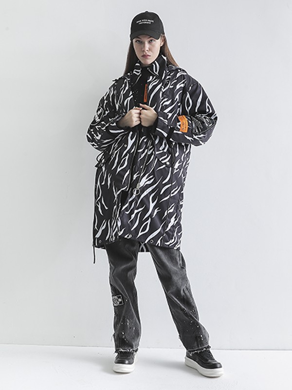 ABRIGO PUFFER PARKA ANIMAL PRINT