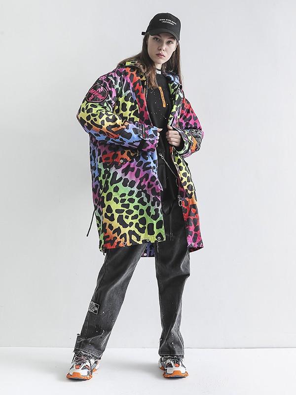 ABRIGO PUFFER PARKA ANIMAL PRINT