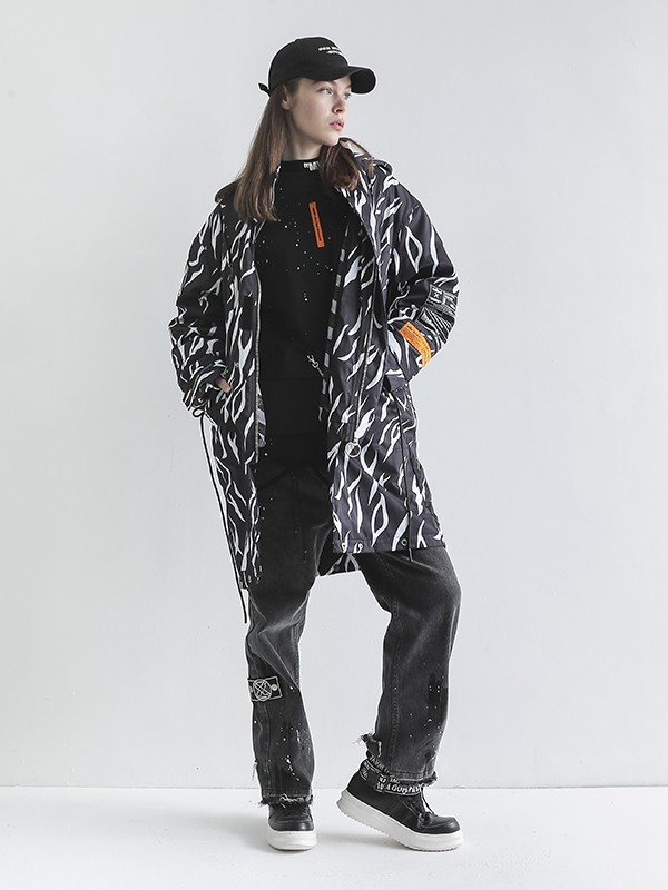 ABRIGO PUFFER PARKA ANIMAL PRINT