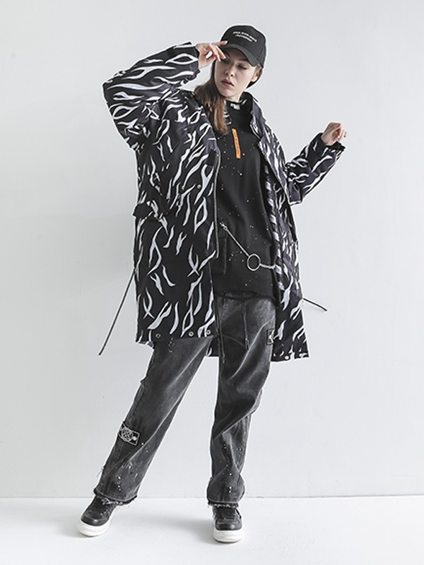 ABRIGO PUFFER PARKA ANIMAL PRINT