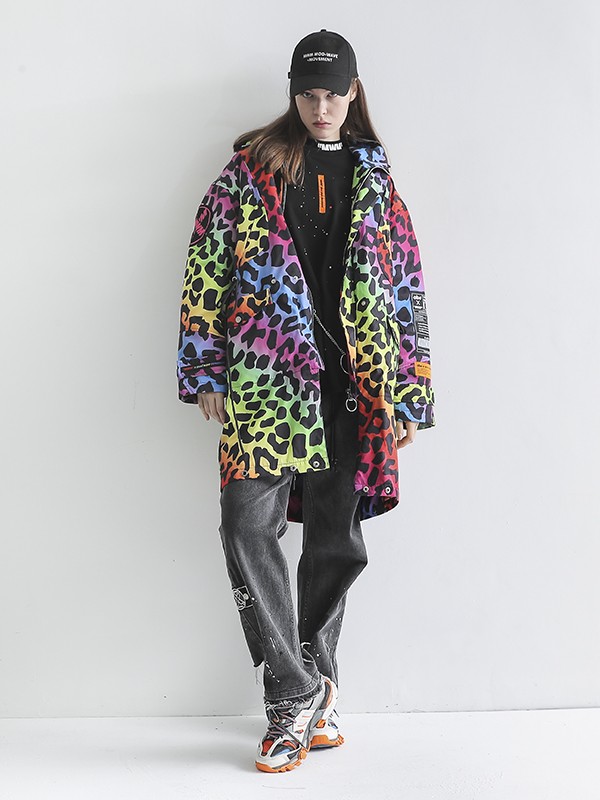 ABRIGO PUFFER PARKA ANIMAL PRINT