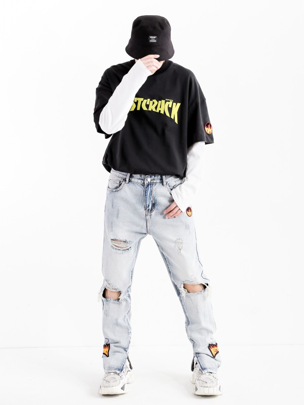 NESTCRACK DENIM PANTS