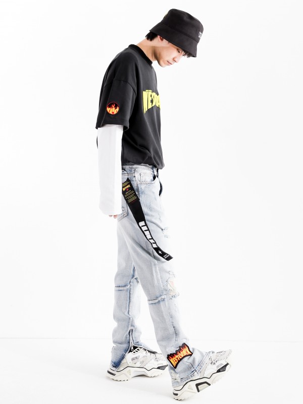 NESTCRACK DENIM PANTS