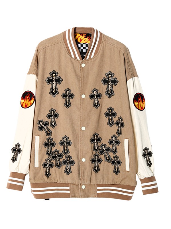 BOMBER JACKET WITH CROSSES
