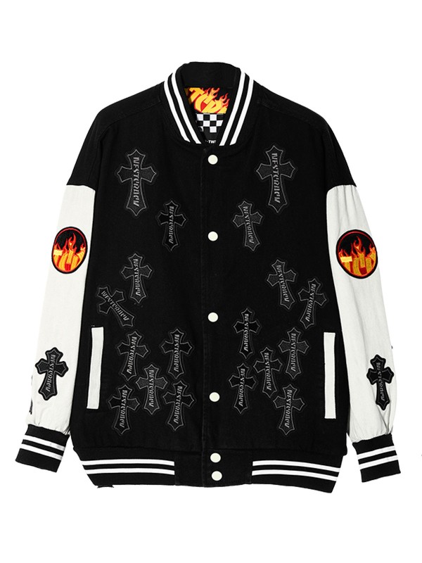 BOMBER JACKET WITH CROSSES