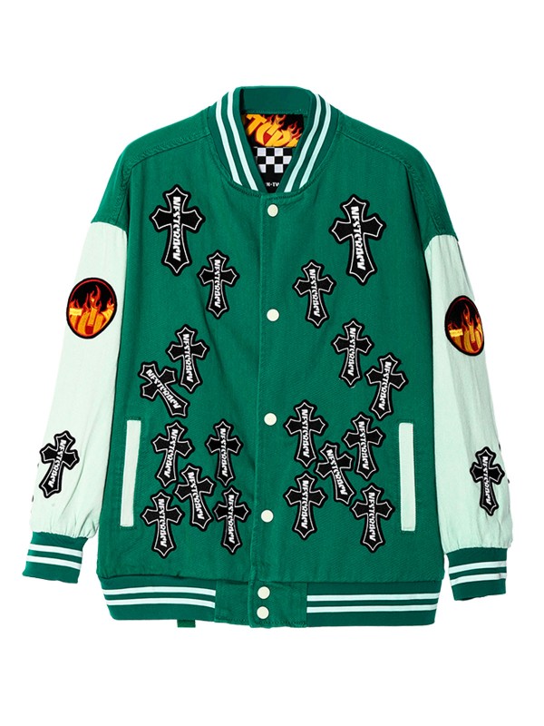 CHAQUETA BOMBER CON CRUCES