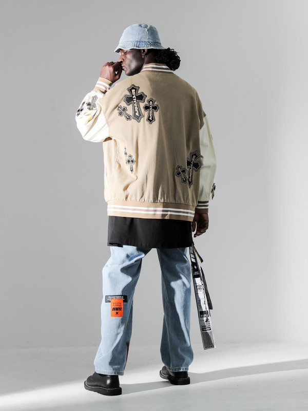 CHAQUETA BOMBER CON CRUCES