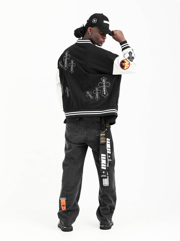 BOMBER JACKET WITH CROSSES