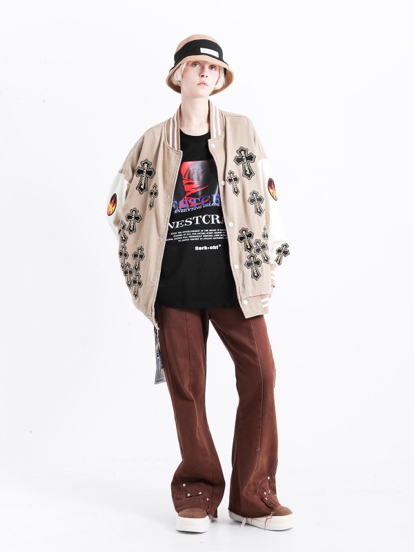 CHAQUETA BOMBER CON CRUCES