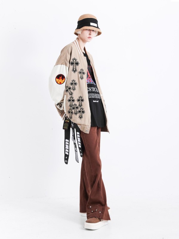 CHAQUETA BOMBER CON CRUCES