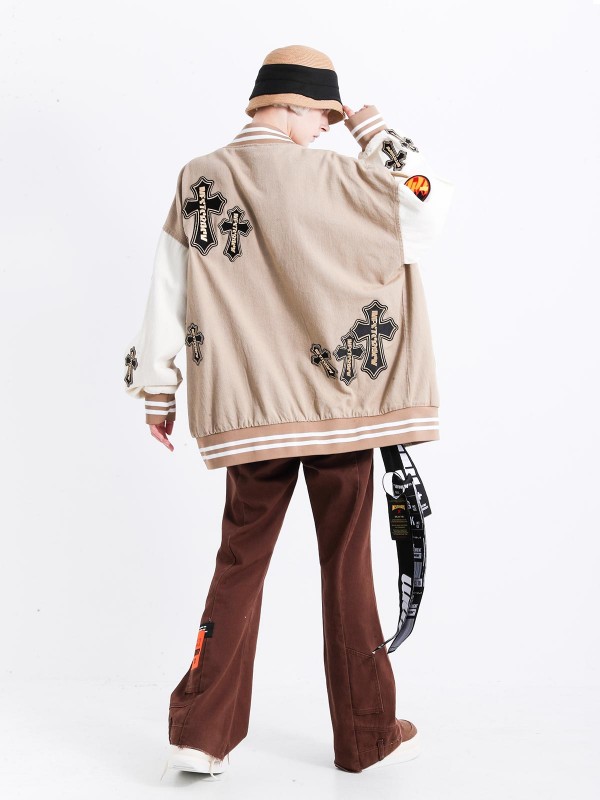 CHAQUETA BOMBER CON CRUCES