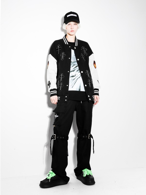 BOMBER JACKET WITH CROSSES