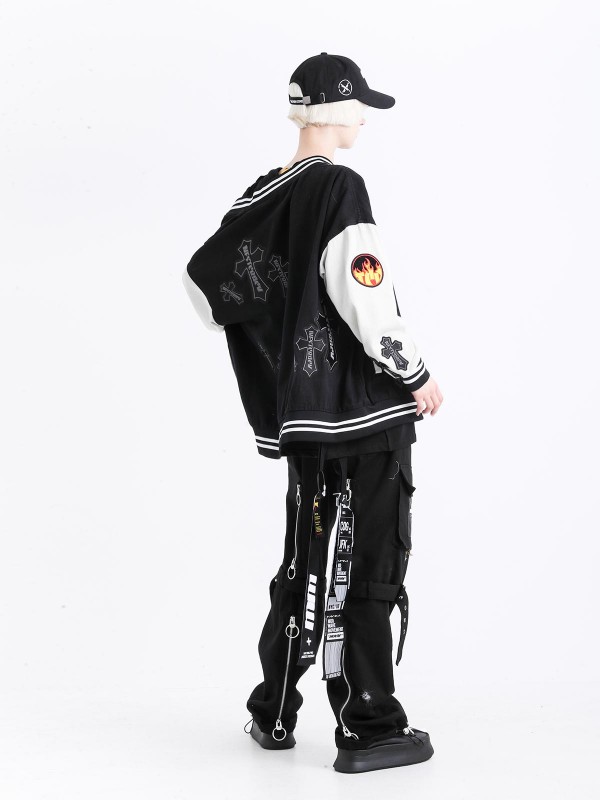 BOMBER JACKET WITH CROSSES