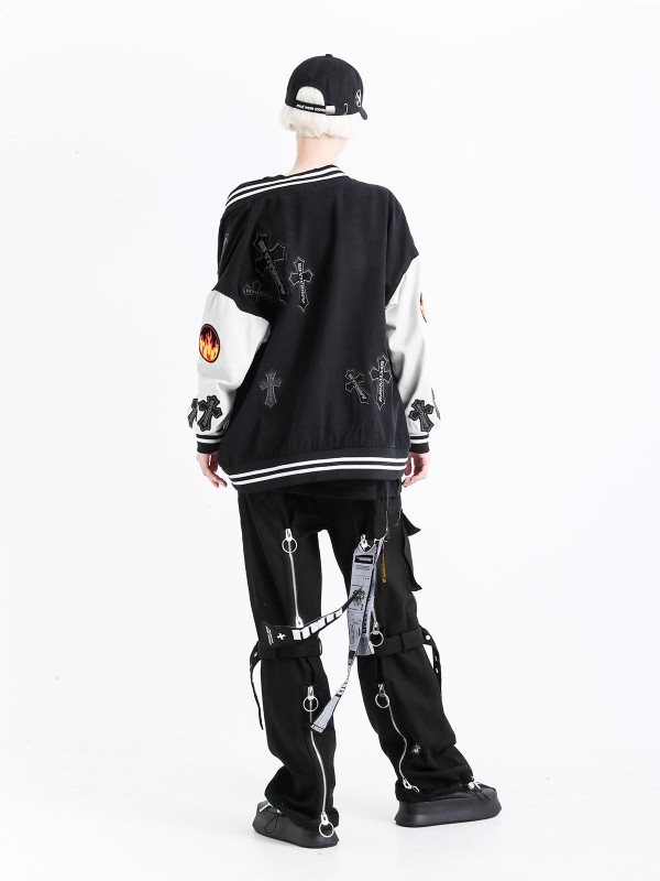 BOMBER JACKET WITH CROSSES