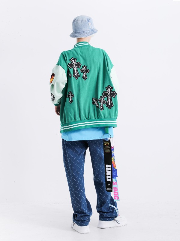 CHAQUETA BOMBER CON CRUCES