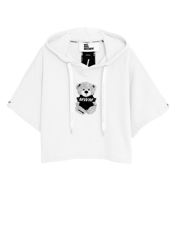 CROPPED TEDDY HOODIE