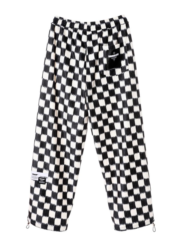 CHECKED TEDDY PANTS