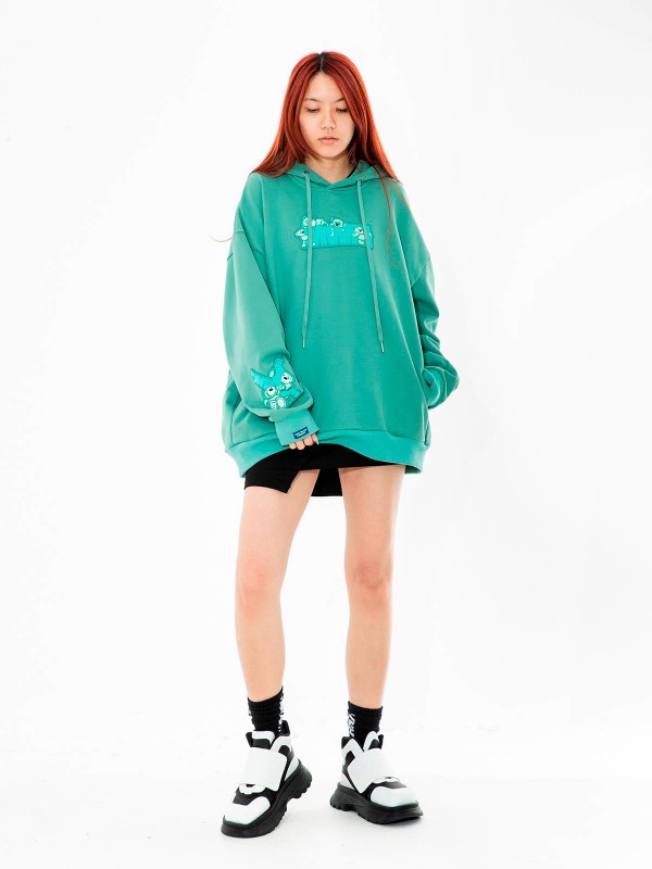 SUDADERA TEDDY CON CAPUCHA