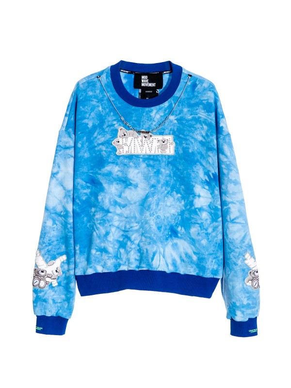 TIE DYE TEDDY SWEATSHIRT