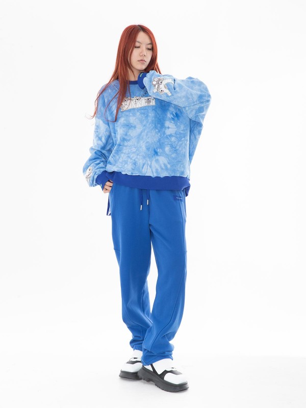TIE DYE TEDDY SWEATSHIRT
