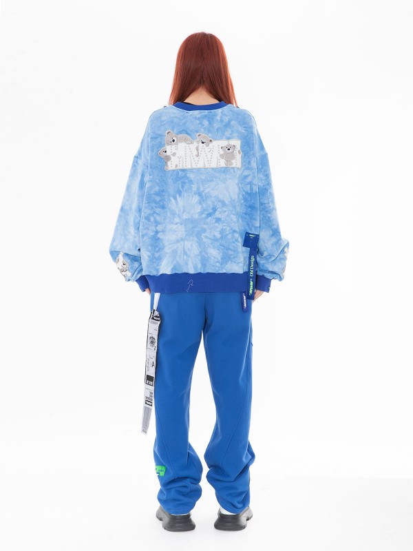 TIE DYE TEDDY SWEATSHIRT