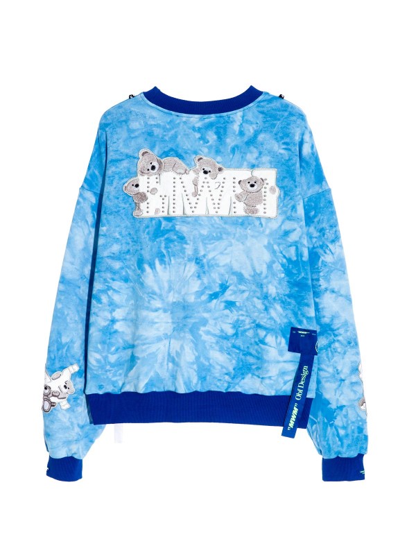 TIE DYE TEDDY SWEATSHIRT