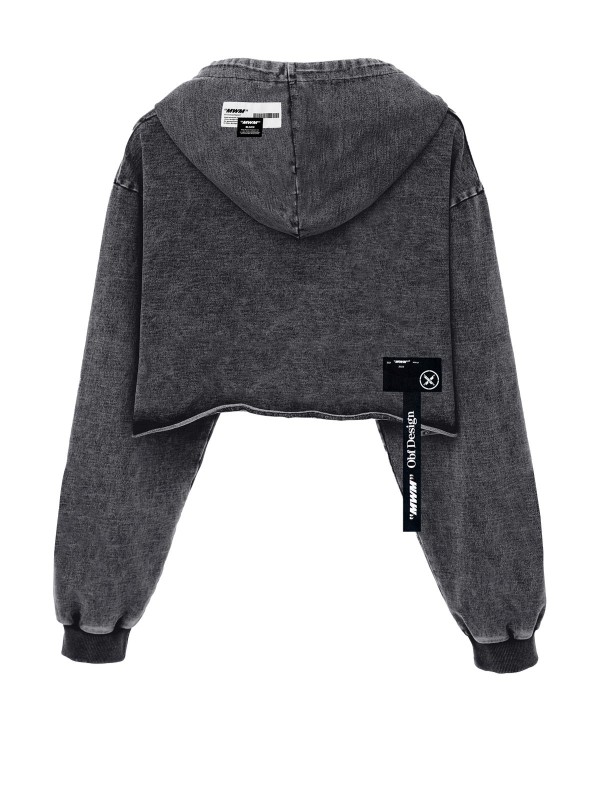 ACID WASH CROPPED HOODIE ACID WASH CROPPED HOODIE