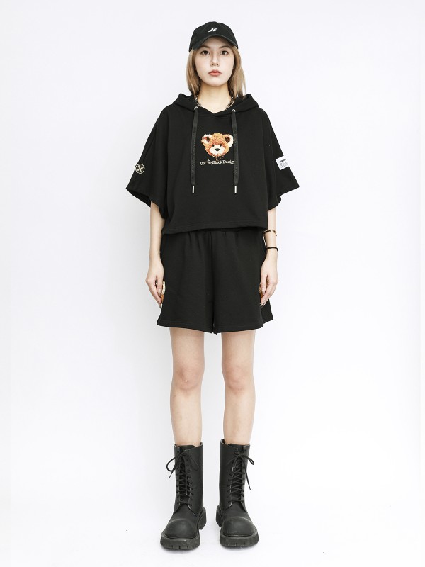 TEDDY CROPPED HOODIE