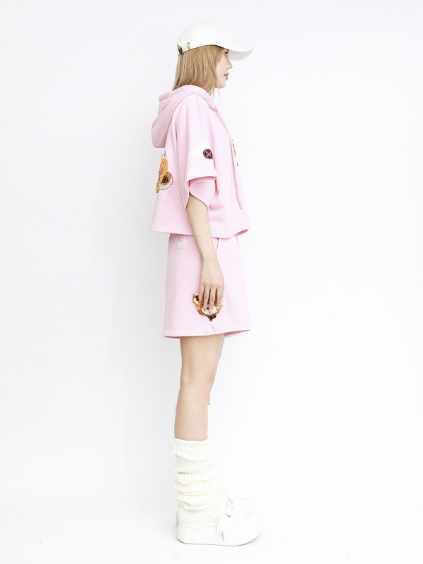 TEDDY CROPPED HOODIE