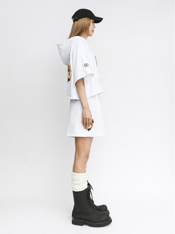 TEDDY CROPPED HOODIE