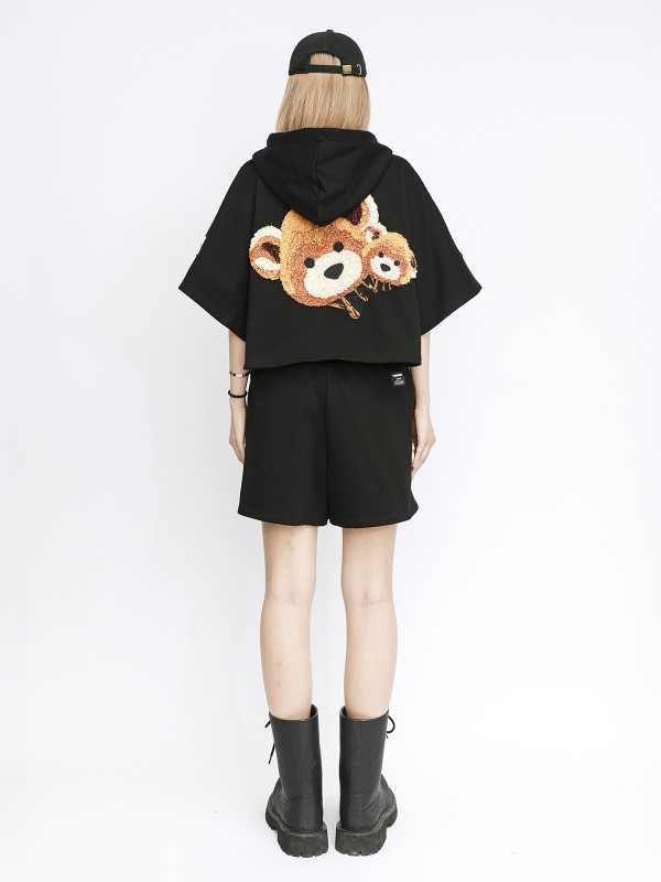 TEDDY CROPPED HOODIE