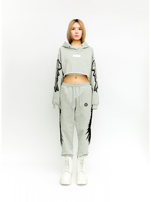 WINGS CROPPED HOODIE