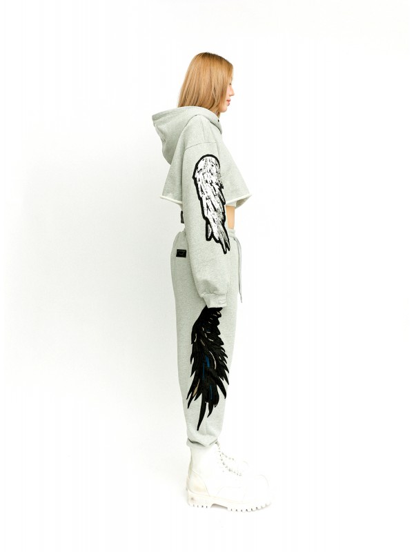 WINGS CROPPED HOODIE