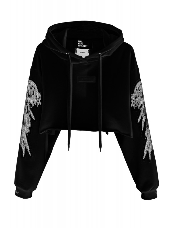 WINGS CROPPED HOODIE