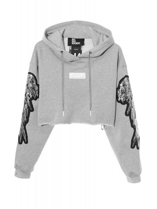 WINGS CROPPED HOODIE