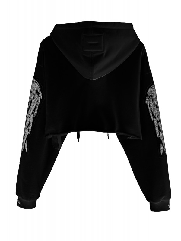 WINGS CROPPED HOODIE