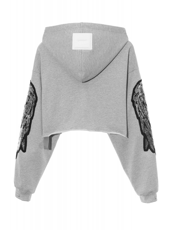 WINGS CROPPED HOODIE