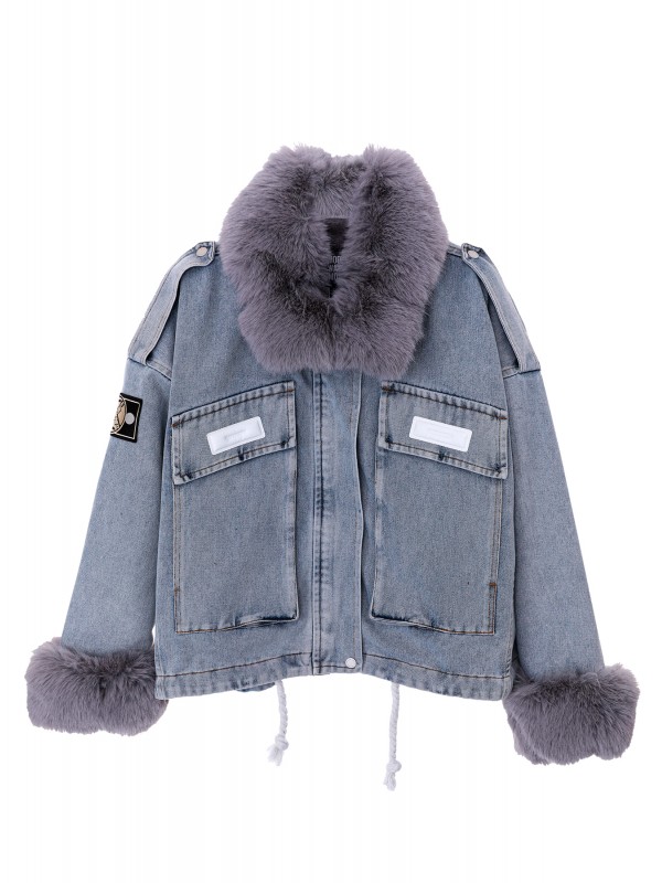 TEDDY DENIM COAT