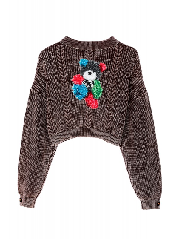TEDDY CROPPED KNITWEAR