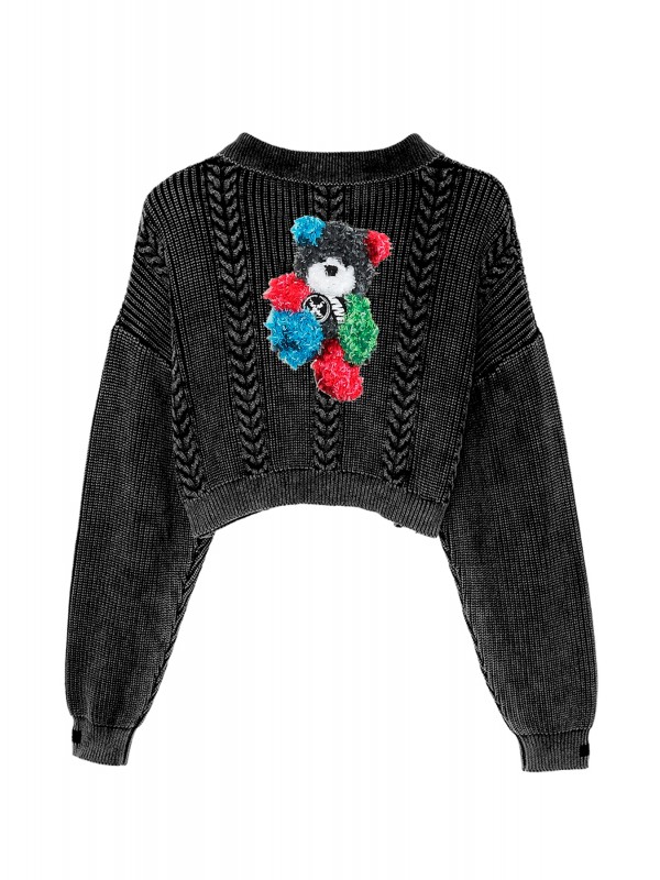 TEDDY CROPPED KNITWEAR