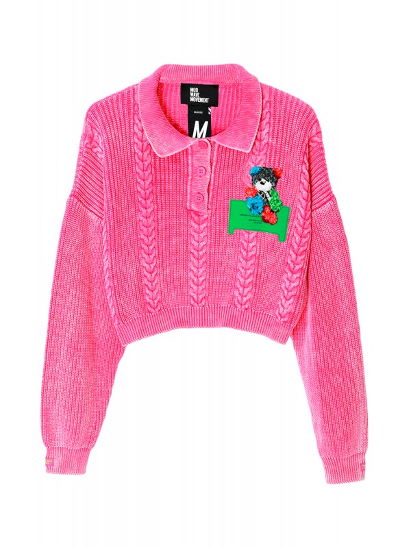 TEDDY CROPPED KNITWEAR