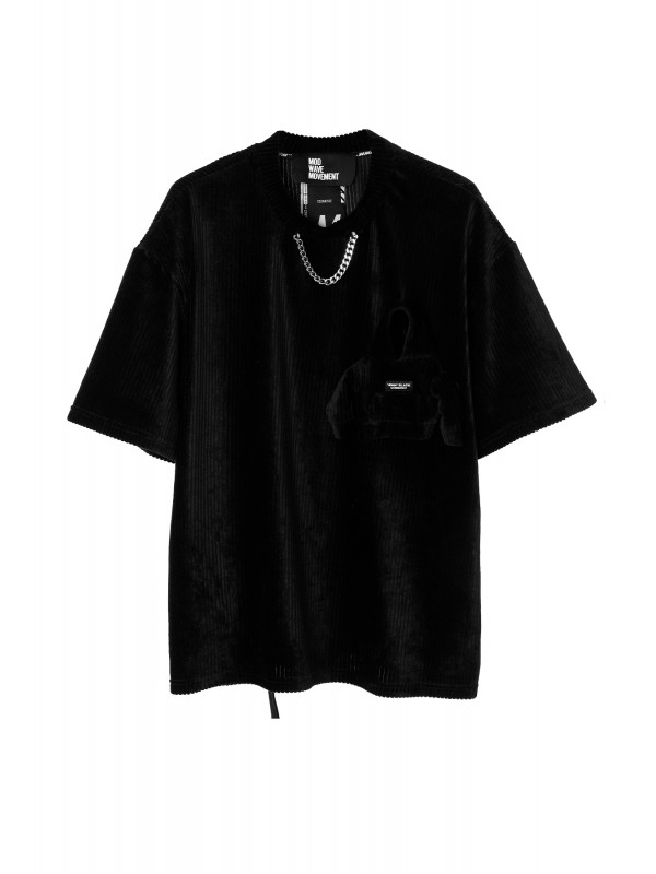 T-SHIRT WITH MINIATURE AND CHAIN