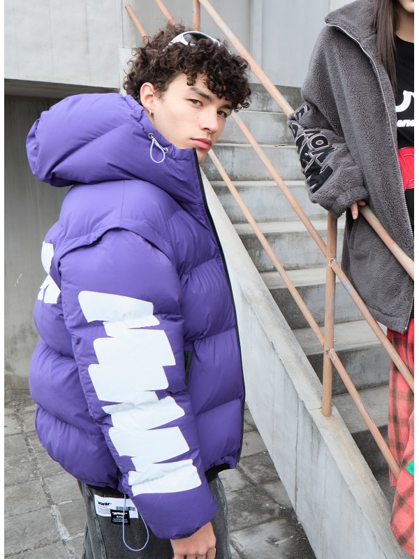 MWM FEATHER COAT WITH HOOD