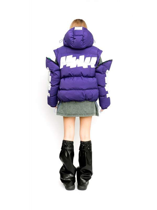 MWM FEATHER COAT WITH HOOD