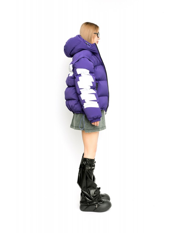 MWM FEATHER COAT WITH HOOD