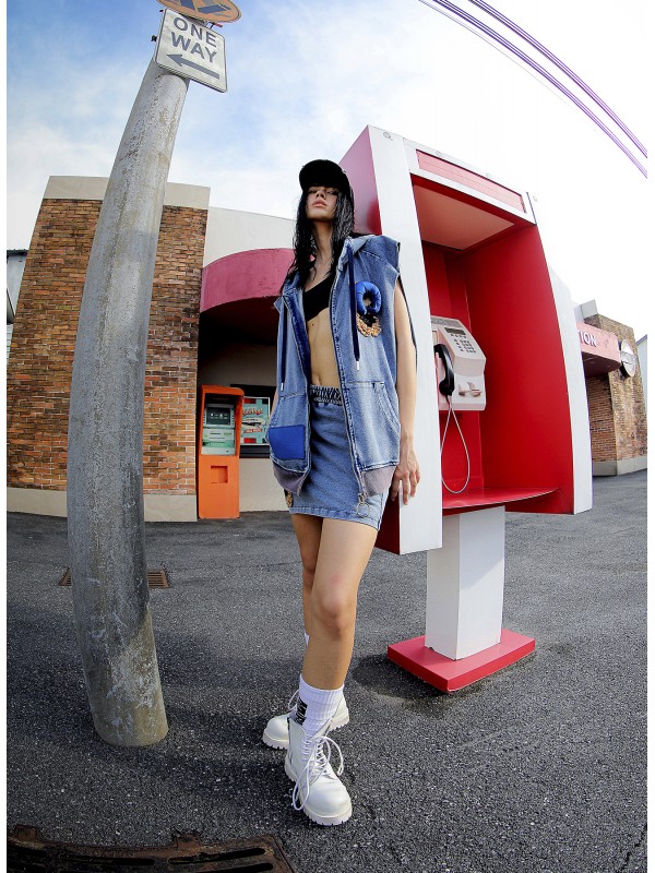 MWM TEDDY BEAR HOODIE VEST