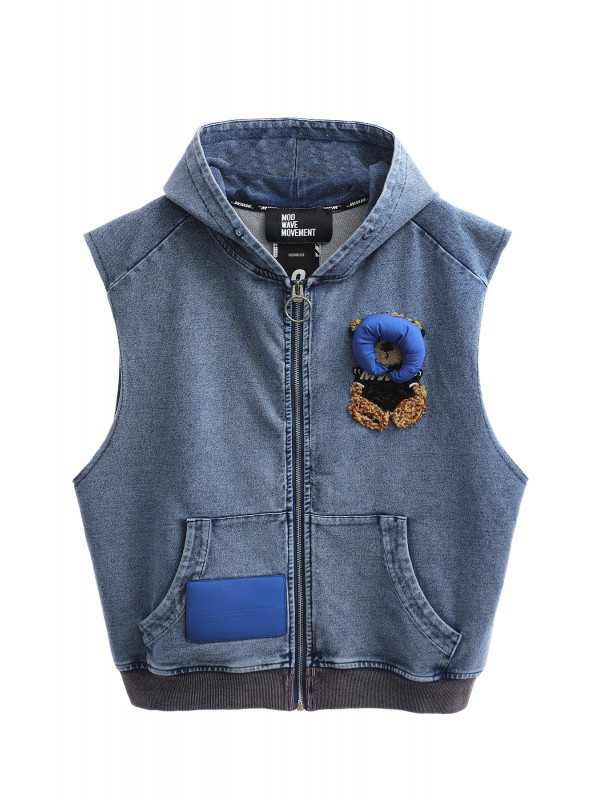 MWM TEDDY BEAR HOODIE VEST