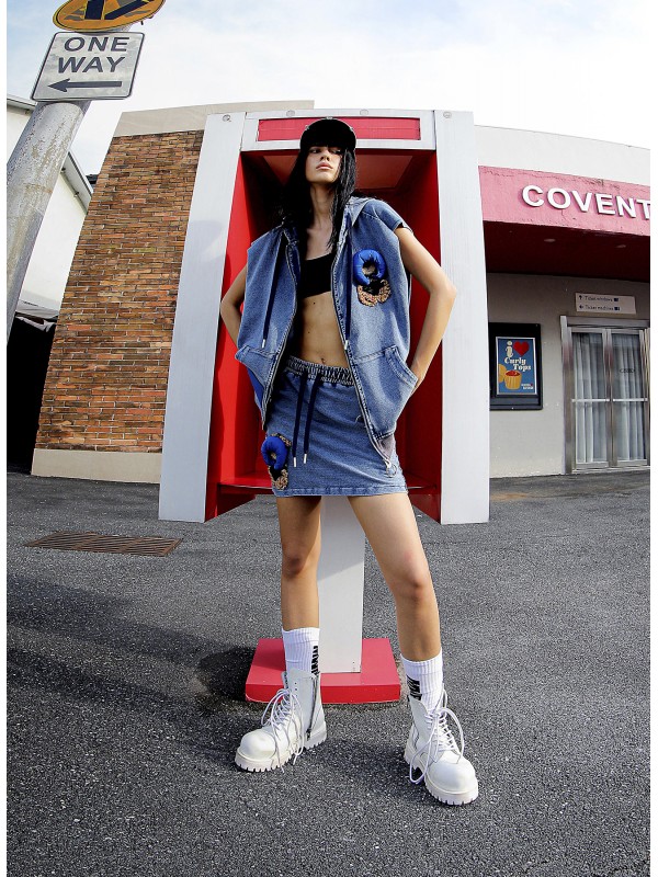 MWM TEDDY BEAR HOODIE VEST