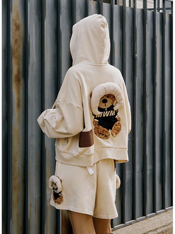 TEDDY HOODIE WITH ZIP