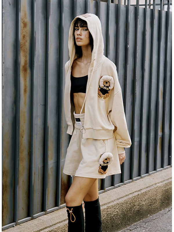 TEDDY HOODIE WITH ZIP